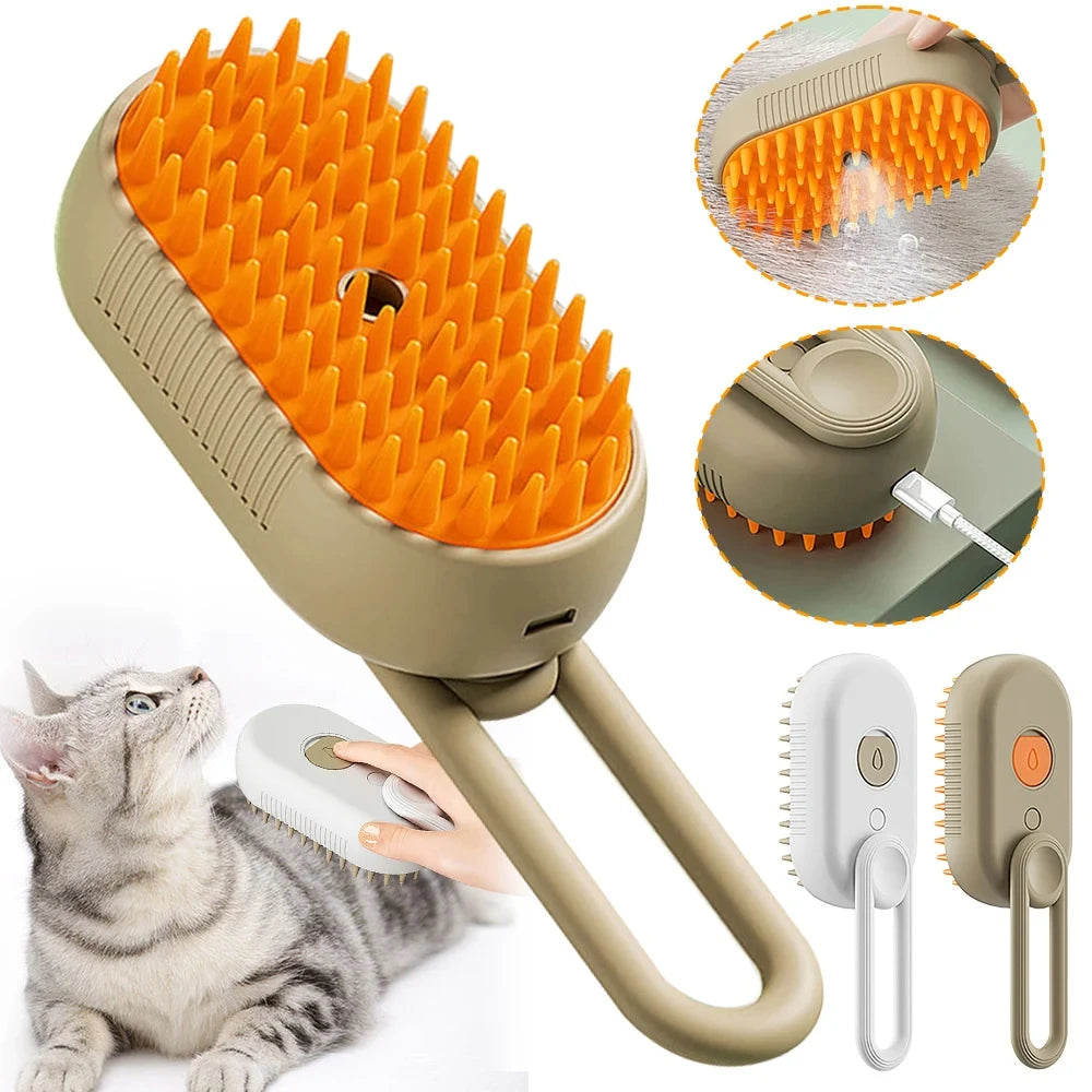 Steam Pet Hair Remover Brush