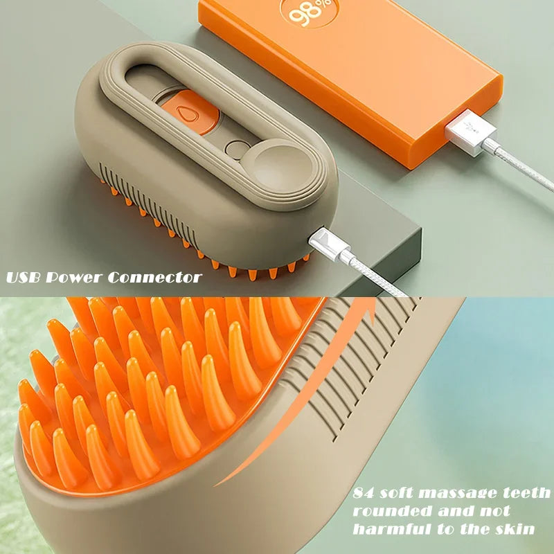 Steam Pet Hair Remover Brush